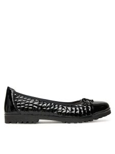 Caprice Baleriny 9-22150-45 Czarny. Czarne balerinki Caprice, bez wzorów, ze skóry, bez obcasa, bez zapięcia. Za 185,99 zł.