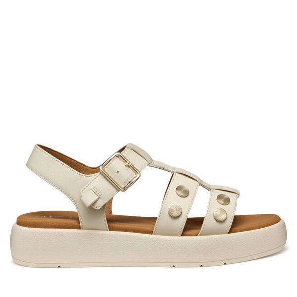 Sandały Geox. Brązowe sandały Geox, bez wzorów, bez obcasa, na płaskiej podeszwie, bez zapięcia. Za 229,99 zł.