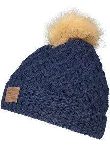 Geographical Norway Czapka w kolorze granatowym rozmiar: onesize. Niebieskie czapki Geographical Norway, z aplikacjami, ze skóry. Za 83,22 zł.