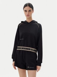 EA7 Emporio Armani Bluza 7W000277 AF12501 UC001 Czarny Regular Fit. Czarne bluzy EA7 Emporio Armani, xxl, bez wzorów, z syntetyku, bez kaptura. Za 319,99 zł.