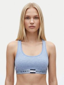 Tommy Hilfiger Biustonosz top UW0UW06221 Niebieski jasny. Niebieskie biustonosze TOMMY HILFIGER, xs, bez wzorów, z bawełny, bez kołnierzyka, bez ramiączek. Za 139,99 zł.