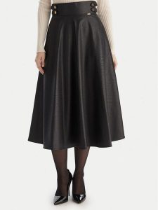 Fracomina Spódnica z imitacji skóry FS25WG2001P41101 Czarny Regular Fit. Czarne spódnice Fracomina, bez wzorów, ze skóry. Za 479,99 zł.