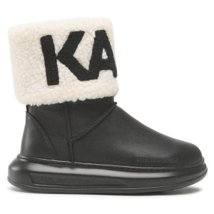 Śniegowce KARL LAGERFELD. Czarne buty zimowe KARL LAGERFELD, bez obcasa, bez zapięcia. Za 959,99 zł.
