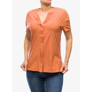 Koszula turystyczna damska Royal Robbins Spotless Evolution S/S. Zielone koszule ROYAL ROBBINS, s, bez wzorów, bez kołnierzyka, bez ramiączek. Za 224,99 zł.