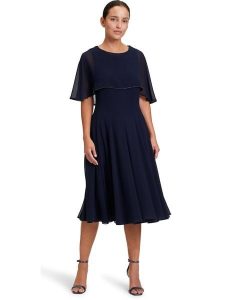 Vera Mont Sukienka w kolorze granatowym rozmiar: 44. Niebieskie sukienki Vera Mont, bez wzorów, bez kołnierzyka, bez ramiączek, midi. Za 226,10 zł.