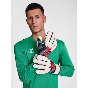 Rękawice bramkarskie Hummel Allround Grip. Białe rękawiczki Hummel, na jesień, bez wzorów. W wyprzedaży za 107,50 zł.