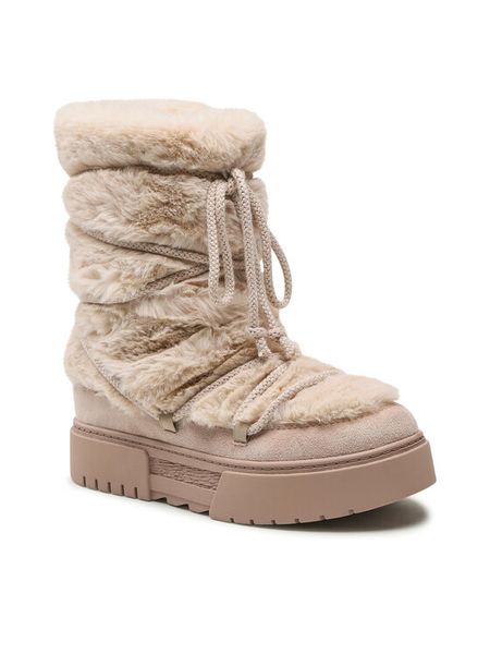 Jenny Fairy Botki WS5895-05 Beżowy. Brązowe botki Jenny Fairy, bez wzorów, z materiału, bez obcasa, na płaskiej podeszwie, bez zapięcia. Za 159,99 zł.