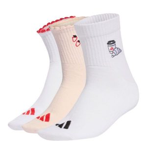 Skarpety Graphic 3 pary w opakowaniu. Białe skarpetki ADIDAS, bez wzorów. Za 89,95 zł.