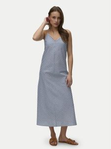 Vero Moda Sukienka letnia Selma 10345674 Granatowy Regular Fit. Niebieskie kombinezony Vero Moda, na lato, s, bez wzorów, z bawełny, bez kołnierzyka, bez ramiączek. Za 199,99 zł.