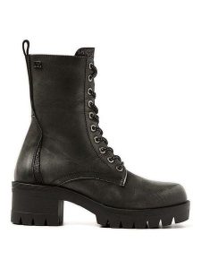 Lazamani Skórzane botki w kolorze antracytowym rozmiar: 41. Czarne botki Lazamani, bez wzorów, bez obcasa, bez zapięcia. Za 295,16 zł.