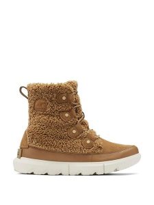 Sorel Botki "Explorer" w kolorze karmelowym rozmiar: 39. Brązowe botki Sorel, bez wzorów, z materiału, bez obcasa, na platformie, bez zapięcia. Za 341,39 zł.