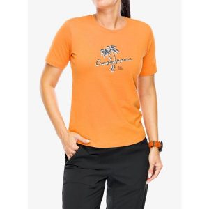 Koszulka bawełniana damska Craghoppers Ally S/S. Brązowe koszulki sportowe Craghoppers, bez wzorów, z bawełny, bez ramiączek. Za 79,99 zł.