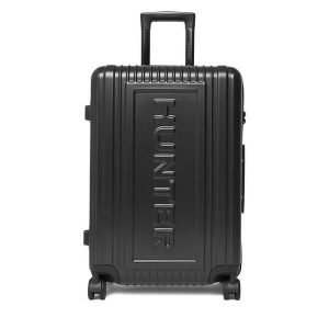 Walizka średnia Hunter. Czarne walizki Hunter, bez wzorów, średnie. Za 359,99 zł.