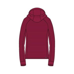 Bluza damska z kapturem CMP. Czerwone bluzy CMP, bez wzorów, z kapturem. Za 308,00 zł.