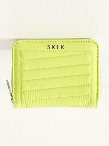 SKFK Portfel "Teia" w kolorze jasnozielonym rozmiar: onesize. Zielone portfele SKFK, bez wzorów, z materiału. Za 86,99 zł.