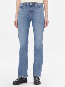 Tommy Hilfiger Jeansy Bootcut Rw Mel WW0WW40619 Niebieski Slim Fit. Niebieskie jeansy TOMMY HILFIGER, bez wzorów, z bawełny. Za 399,99 zł.