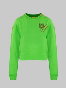 Plein Sport Bluza w kolorze jasnozielonym rozmiar: XS. Zielone bluzy Plein Sport, xs, bez wzorów, z bawełny, bez kaptura. Za 122,96 zł.