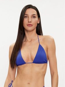 Patrizia Pepe Góra od bikini 2I0116/J101-CA01 Niebieski. Niebieskie bikini Patrizia Pepe, bez wzorów, z syntetyku. Za 279,99 zł.