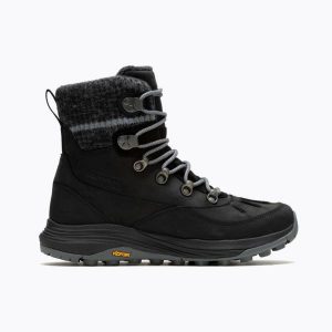 Buty trekkingowe damskie Merrell Siren 4 Thermo Mid Zip Wp. Czarne buty trekkingowe Merrell, z materiału, za kostkę, bez zapięcia. Za 793,00 zł.