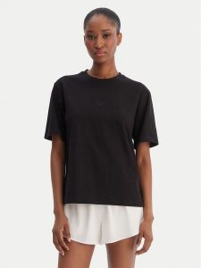 Reebok T-Shirt Suzie RK25505CCW Czarny Relaxed Fit. Czarne t-shirty Reebok, xl, bez wzorów, z bawełny, bez kołnierzyka, bez ramiączek. Za 79,99 zł.