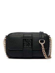 Armani Exchange Torebka XW000324 AF11902 UC001 Czarny. Czarne listonoszki Armani Exchange, bez wzorów, ze skóry, bez dodatków. Za 564,99 zł.