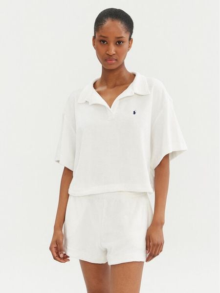 Polo Ralph Lauren Piżama 21556375 Biały Regular Fit. Białe piżamy Polo Ralph Lauren, bez wzorów, z bawełny, bez ramiączek. Za 889,99 zł.