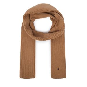 Szalik Tommy Hilfiger. Brązowe szaliki TOMMY HILFIGER, bez wzorów. Za 289,99 zł.