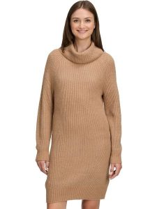 BETTY & CO Sukienka dzianinowa w kolorze beżowym rozmiar: 46. Brązowe sukienki Betty & Co, na co dzień, bez wzorów, z dzianiny, bez kołnierzyka, bez ramiączek, mini, proste. Za 154,95 zł.