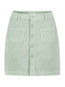 Sublevel Spódnica sztruksowa w kolorze miętowym rozmiar: M. Zielone spódnice Sublevel, m, bez wzorów, ze sztruksu, mini. Za 97,95 zł.