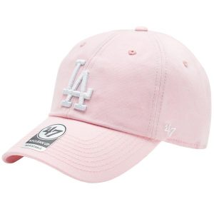 Czapka z daszkiem damska 47 Brand Los Angeles Dodgers Clean Up Cap. Czerwone czapki 47 Brand, bez wzorów, z bawełny, sportowe. Za 99,99 zł.