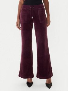 Juicy Couture Spodnie dresowe Layla JCSEBJ001 Bordowy Flared Leg. Czerwone spodnie dresowe Juicy Couture, s, bez wzorów, z dresówki. Za 349,99 zł.