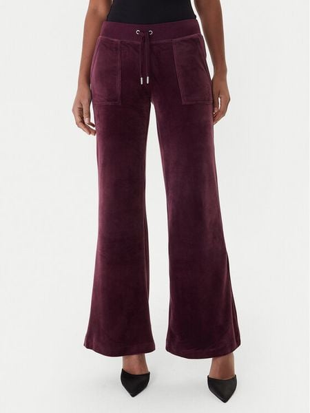 Juicy Couture Spodnie dresowe Layla JCSEBJ001 Bordowy Flared Leg. Czerwone spodnie dresowe Juicy Couture, s, bez wzorów, z dresówki. Za 349,99 zł.