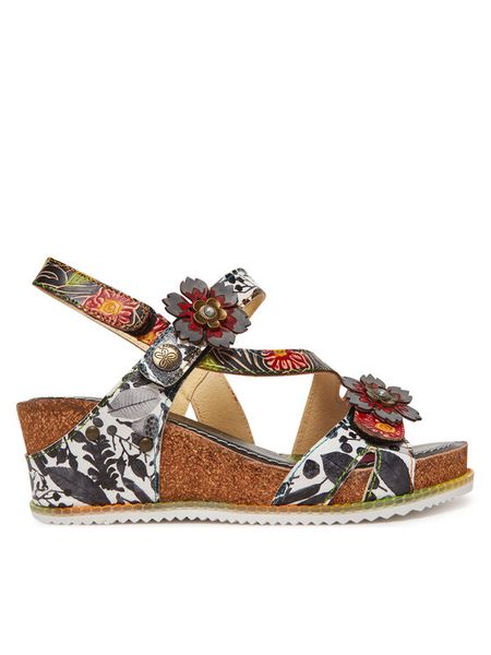 Laura Vita Sandały Bonito 27 Czarny. Czarne sandały LAURA VITA, bez wzorów, ze skóry, bez obcasa, na koturnie, bez zapięcia. Za 299,99 zł.