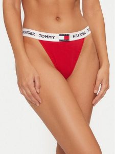 Tommy Hilfiger Figi klasyczne UW0UW05622 Czerwony. Czerwone figi TOMMY HILFIGER, bez wzorów, z bawełny. Za 79,99 zł.