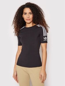 Adidas T-Shirt Tight Tee FM2592 Czarny Slim Fit. Czarne t-shirty ADIDAS, bez wzorów, z bawełny, bez kołnierzyka, bez ramiączek. Za 89,99 zł.