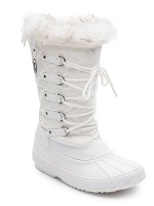 Kimberfeel Kozaki zimowe "Elsa" w kolorze białym rozmiar: 40. Białe kozaki Kimberfeel, na zimę, bez wzorów, z materiału, bez obcasa, bez zapięcia. Za 209,33 zł.