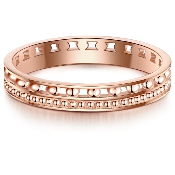 Lulu & Jane Pierścionek Mosiadz Różowy złoty Pierścionki 1 ct Damski. Czerwone pierścionki Lulu & Jane, pozłacane. Za 139,99 zł.