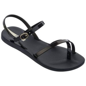 Japonki Ipanema Fashion Sand Viii Fem 82842 21112 czarne. Czarne klapki bez wzorów, bez obcasa. Za 188,64 zł.