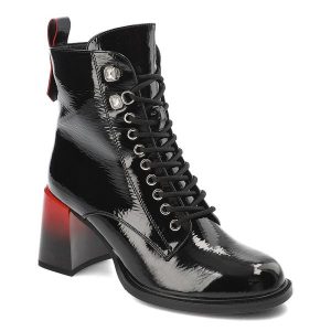 Czarne Botki S.Barski Eleganckie Obuwie Damskie. Czarne botki S.BARSKI, na jesień, bez wzorów, ze skóry ekologicznej, bez obcasa, na obcasie, bez zapięcia. Za 229,00 zł.