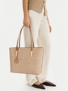 MEXX Torebka CEO-MEXX-X-006-09 Beżowy. Brązowe shopper bag Mexx, bez wzorów, z materiału, bez dodatków. Za 159,99 zł.