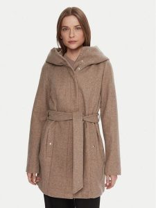 Vero Moda Płaszcz przejściowy Popliva 10310779 Beżowy Regular Fit. Brązowe płaszcze Vero Moda, s, bez wzorów, z syntetyku, bez kaptura. Za 379,99 zł.