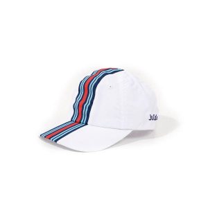 Czapka golfowa JuCad. Białe czapki JUCAD, bez wzorów, z poliesteru, eleganckie. Za 150,00 zł.