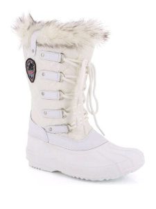 Kimberfeel Kozaki zimowe "Elsa" w kolorze białym rozmiar: 35. Białe kozaki Kimberfeel, na zimę, bez wzorów, z materiału, bez obcasa, bez zapięcia. Za 165,99 zł.