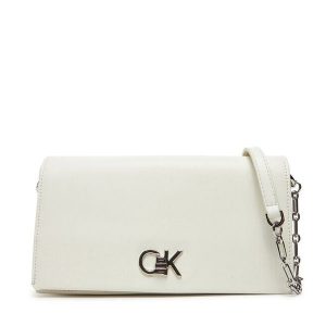 Torebka Calvin Klein. Białe torebki wieczorowe Calvin Klein, bez wzorów, bez dodatków. Za 479,99 zł.