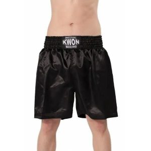 Spodenki bokserskie Kwon Professional Boxing. Czarne szorty KWON, bez wzorów, sportowe. Za 163,00 zł.
