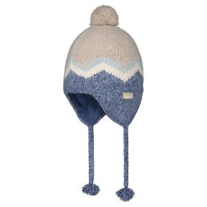 Czapka z nausznikami damska Barts Lotey. Niebieskie czapki Barts, bez wzorów, z wełny, eleganckie. Za 144,00 zł.