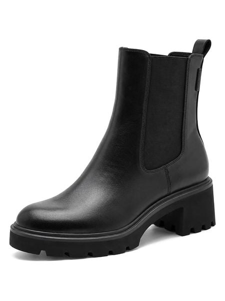 Tamaris Skórzane sztyblety w kolorze czarnym rozmiar: 38. Czarne buty sportowe Tamaris, bez wzorów, bez zapięcia. Za 234,95 zł.