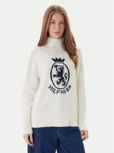 Tommy Hilfiger Golf WW0WW46434 Écru Regular Fit. Golfy TOMMY HILFIGER, bez wzorów, z bawełny. Za 479,99 zł.