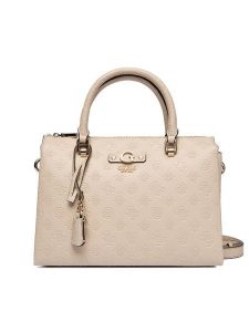 Guess Torebka Dita HWPD76 02060 Beżowy. Brązowe kuferki Guess, z aplikacjami, ze skóry, bez dodatków. Za 679,99 zł.