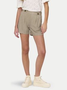 JDY Szorty materiałowe Birdie Geggo 15320995 Beżowy Regular Fit. Brązowe szorty JDY, bez wzorów, z materiału. Za 79,99 zł.